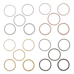 Braccialetto con Catena di Perline Elastiche in Rame Minimalista per Donne Uomini Pendolarismo Quotidiano Gioielli di Moda