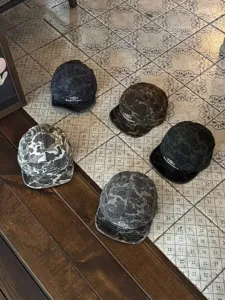 Casquette de baseball rétro camouflage visière courte streetwear casquette tactique 2025