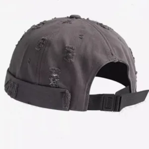Berretto docker monocolore strappato da uomo e donna cappello da marinaio vintage