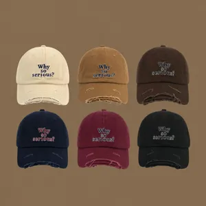 Cappellino da Baseball in Cotone Lavato Vintage Con Ricamo di Lettere e Design Morbido Cinturino Regolabile