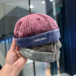 Ρετρό πλυμένο βαμβακερό docker cap, μοντέρνο miki hat streetwear για άνδρες και γυναίκες.
