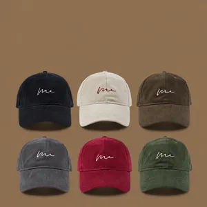 Unisex Cotton Baseball Cap Letter Embroidery Curved Brim Adjustable Casual Sun Protection Dad Hat For Men And Women