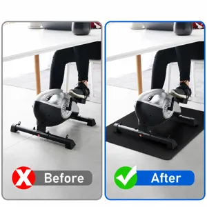 Antislip vloerbeschermingsmat voor onder desk crosstrainer fitness thuis kantoor.