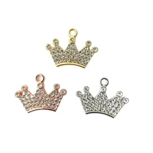Pendentif couronne strass pour collier d'animal de compagnie accessoire brillant