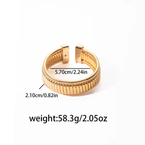 Goldene offene Armreif mehrschichtig geometrisch Metall Design Mode Schmuck Accessoire