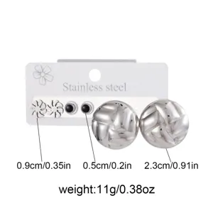 Edelstahl Geometrische Ohrstecker Set Vintage Mode Blume Ohrringe Schmuck Geschenk