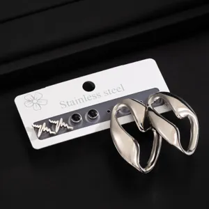 Edler Edelstahl geometrische Ohrring Set minimalistischer Schmuck fur Damen und Madchen
