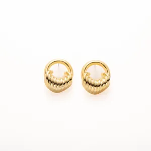 Boucles d'oreilles créoles géométriques dorées vintage bijoux tendance pour femmes