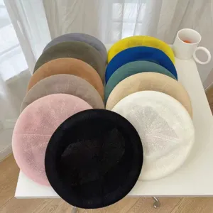 Women mesh beret hat summer breathable hollow out vintage artist cap multi color chic