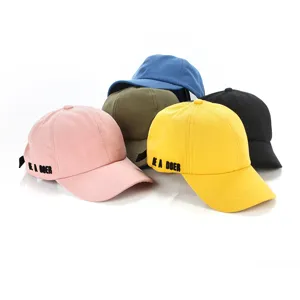 Unisex Cotton Baseball Cap Casual Adjustable Solid Color Embroidered Letter Hat Outdoor Sports Sun Protection Peak Cap