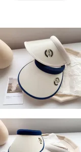 Summer women empty top sun hat UV protection visor cap detail view close up display