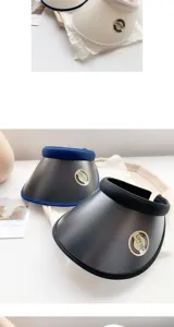 Summer empty top sun visor hat with UV protection wide brim fashion sportswear design for women