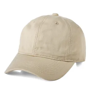 Plain washed cotton baseball cap for men and women, vintage casual solid color sun hat.