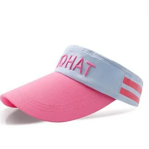 Sombrero de visera de sol vacío de verano para mujeres y hombres, gorra deportiva al aire libre bordada.