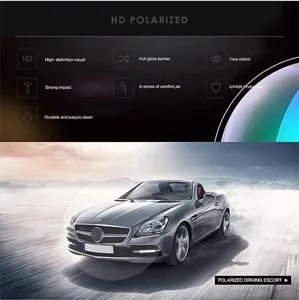 HD polarized driving sunglasses with UV400 protection, high-definition visual comfort outdoors.