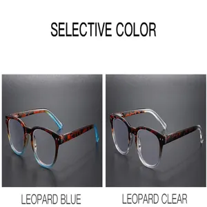 Classic tortoise leopard reading glasses detail, spring hinge frame, anti-blue light.