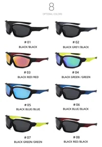 Sports polarized cycling sunglasses for outdoor fishing with multiple stylish color options.