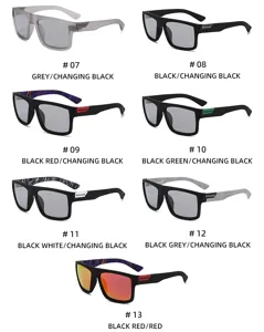 Outdoor polarized cycling sunglasses with UV protection, large elastic frame and clear lenses.
