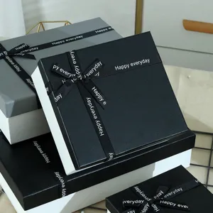 Exquisite ribbon bow gift box for special occasions, elegant packaging for gifts.