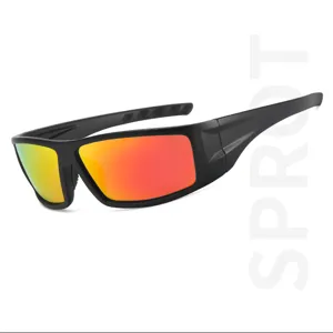 Lunettes de soleil de sport polarisées homme cadre carré cyclisme extérieur protection UV