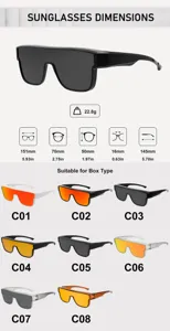 Grosse polarisierte Sonnenbrille Uv Schutz ueber Brille fuer Autofahren Damen und Herren