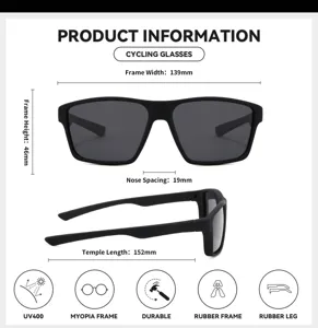 Outdoor sports polarized cycling sunglasses for men and women, driving UV400 glasses.