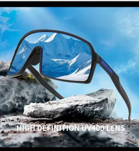 Lunettes de soleil de cyclisme professionnelles avec verres haute définition UV400.
