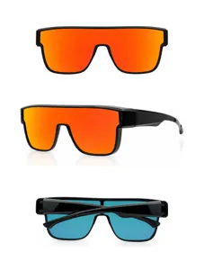 Detaillierte Mehrwinkelansicht der polarisierten Sonnenbrille mit Rahmen und Farben.