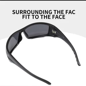 Lunettes de soleil de sport polarisées cyclisme extérieur protection UV cadre noir