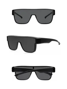 Schwarze polarisierte Sonnenbrille für Damen und Herren, idealer UV-Schutz für Autofahrer.