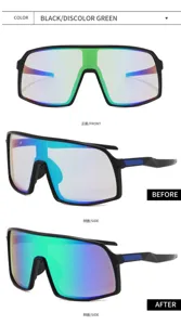 Lunettes de soleil photochromiques pour cyclisme UV400 sport velo anti impact cadre noir