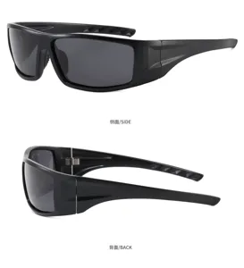 Hommes lunettes de soleil polarisées cadre carré sport en plein air cyclisme UV protection