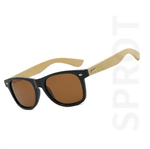 Vintage wooden temple sunglasses for men and women, classic retro fashion outdoor shades.