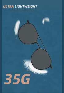 Metal TAC polarized sunglasses for men, driving fishing glasses, double bridge aviator.