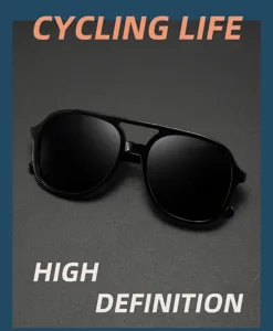 Men women retro double bridge polarized sunglasses classic aviator sun glasses for outdoor sports