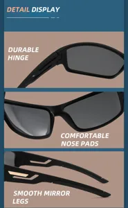 Outdoor polarized sports sunglasses for men and women, windproof riding and driving eyewear.