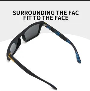 Herren polarisierte Sport Sonnenbrille Outdoor Radfahren Brille mit blauem Camo Design.