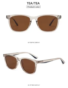 Lunettes de Soleil Carre Retro TR90 Polarisees Pour Hommes Et Femmes Elegantes Et Chic