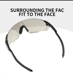 Professional outdoor cycling sports sunglasses windproof curved shield riding glasses