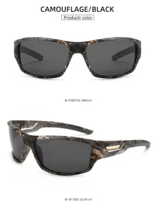 Outdoor polarized sports sunglasses for men and women, windproof cycling and driving eyewear.