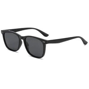 Lunettes de soleil polarisées oversize noires classiques pour hommes et femmes, style rétro.