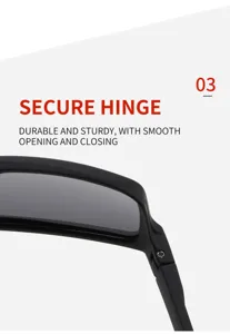 Durable sunglasses hinge detail, sturdy construction with smooth opening and closing mechanism.