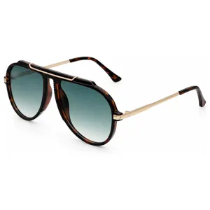 Unisex Vintage Pilot Sunglasses Metal PC Frame UV400 Protection Gradient Lenses Fashion Eyewear For Outdoor Driving Party