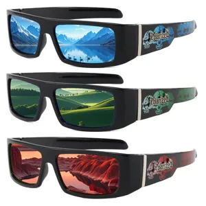 Unisex Polarized Sports Sunglasses UV400 Retro Off Road Motorcycle Driving Fishing Sun Glasses PC Frame