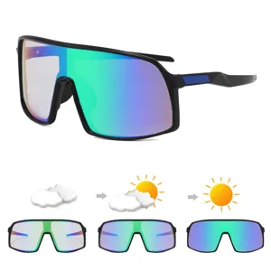 Hommes Femmes Lunettes de Soleil Cyclisme UV400 Sport en Plein Air VTT Coupe-vent PC Miroir Changement de Couleur
