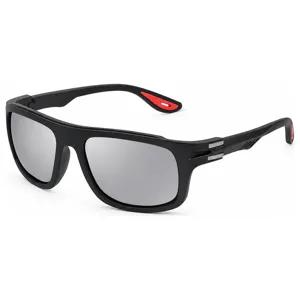 Men's sports cycling sunglasses with UV protection and reflective silver lenses for outdoor.
