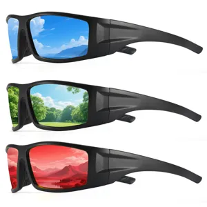Lunettes de Soleil de Sport Polarisées Hommes Femmes Monture Carrée Cyclisme Extérieur Protection UV400