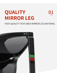 Lunettes de soleil polarisées rétro pour conduite avec monture noire élégante et protection UV