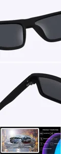 Detail view of the sports polarized sunglasses featuring a durable frame and high-definition lenses.