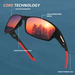 Outdoor polarized sports sunglasses for men and women, driving cycling windproof glasses.